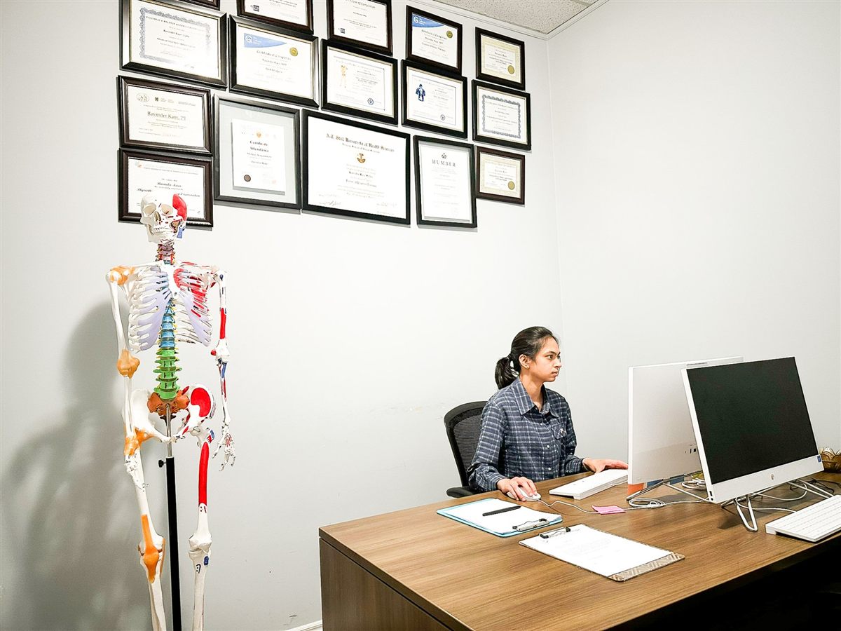 Clinic office with certifications